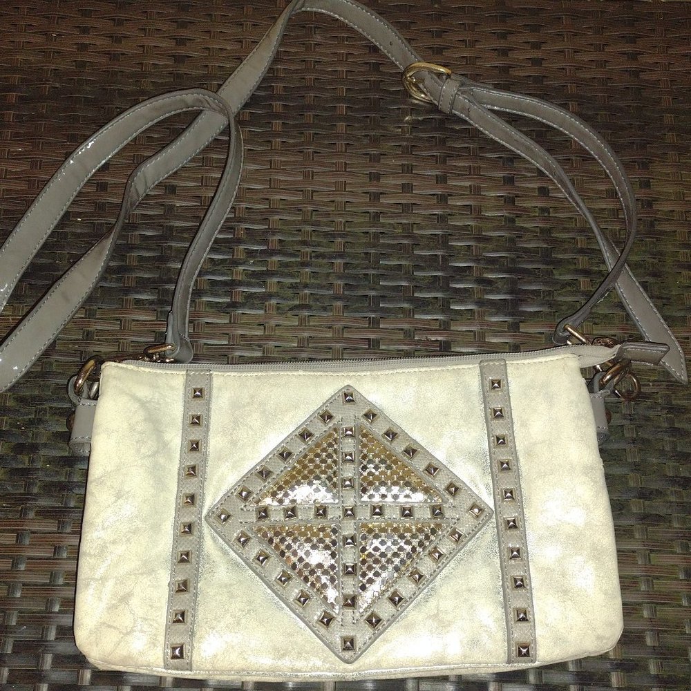Nicole Lee USA Grey Crossbody Bag with adjustable strap